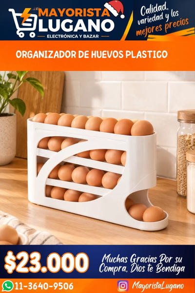 ORGANIZADOR DE HUEVOS PLASTICO