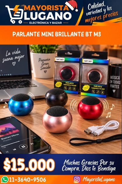 PARLANTE MINI BRILLANTE BT M3