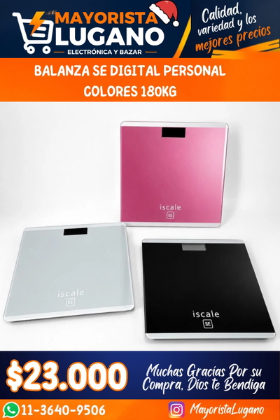 balanza digital personal colores 180kg