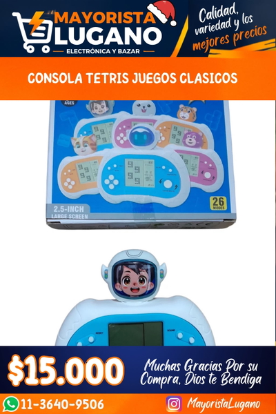 CONSOLA TETRIS JUEGOS CLASICOS