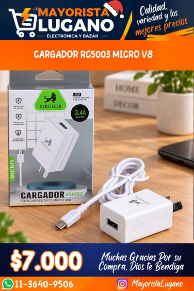 CARGADOR RC5003 MICRO V8