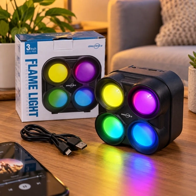 PARLANTE 3PLG C/ LUZ BLUETOOTH/FM/MP3