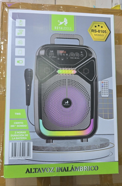 RP-8105 PARLANTE PORTATIL 8" ROYALCELL C/MICROFONO