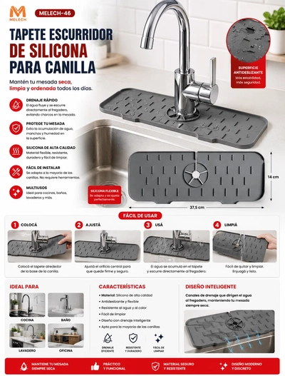 ESCURRIDOR DE SILICONA PARA CANILLA