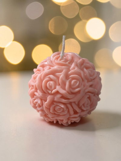 Vela Decorativa de Cera de Soja Círculo de Rosas