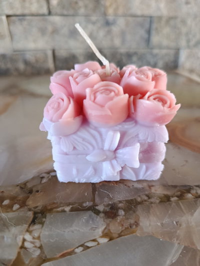 Vela Decorativa de Cera de Soja Regalo de Rosas