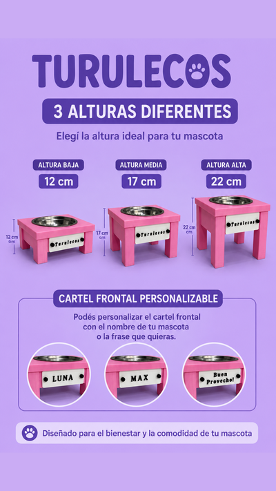 Comedero elevado personalizado