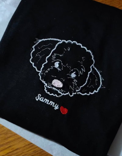 remera de mascota contorno