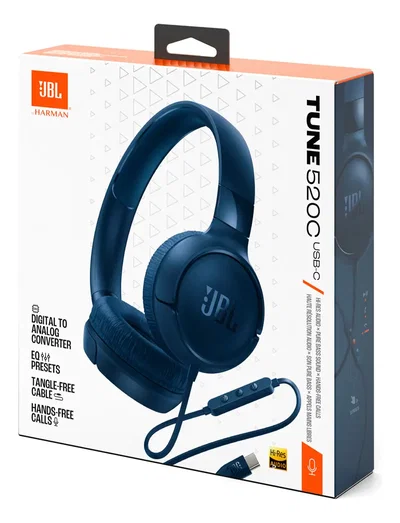🎧 Auriculares JBL Tune 520 USB-C Azules