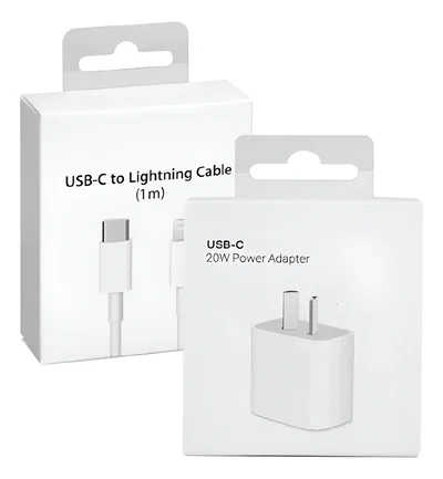 Combo Cargador 20W + Cable USB-C a Lightning para iPhone