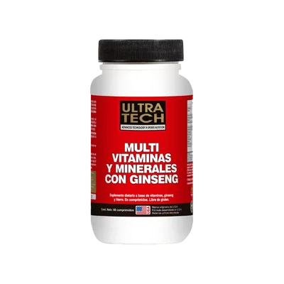 Multivitaminas y minerales con Ginseng ULTRATECH