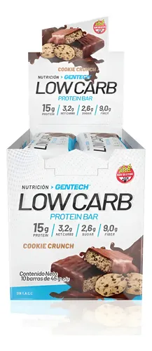 Protein Bar Low Carb Gentech (Caja 10 unidades)