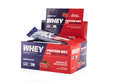 Caja Whey Protein Bar x 65 Grs (caja x 12 unidades) Mervick