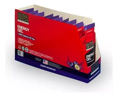 Caja Energy Gel Amino con Cafeína DE ULTRATECH (12 Unidades)