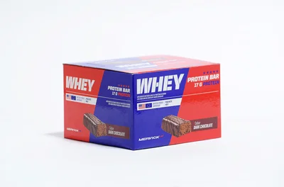 Caja Whey Protein Bar x 45 Grs Mervick (caja x 12 unidades)