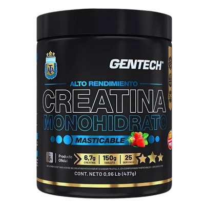 Creatina Masticable x 150 comprimidos Gentech