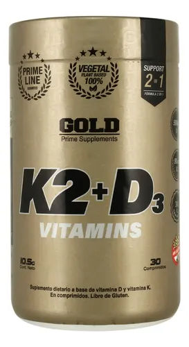 Vitaminas K2 + D3 Gold nutrition