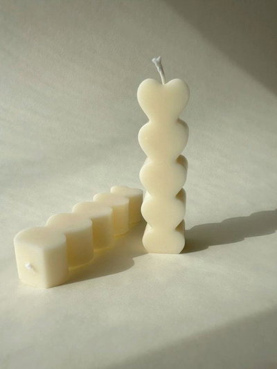 Vela Pilar de corazones
