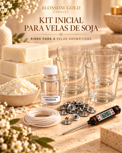 Kit Inicial Velas de soja en recipiente
