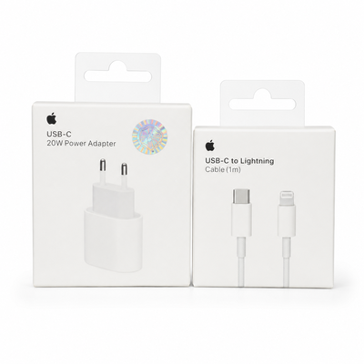 Combo Cabezal 20W USB-C + Cable USB-C a Lightning