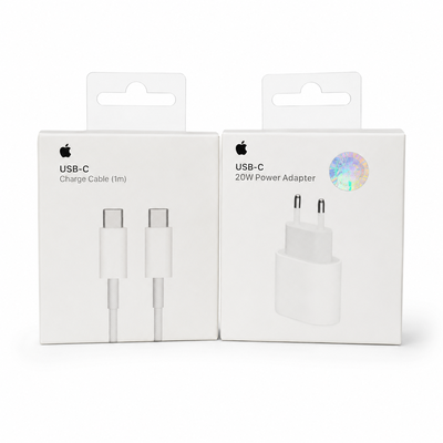 Combo Cabezal 20W USB-C + Cable USB-C a USB-C