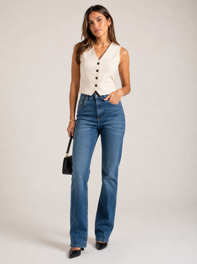 JEANS RECTO CELESTE