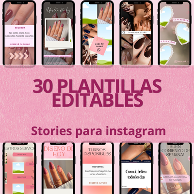 Pack Plantillas Canva · Nail Studio 