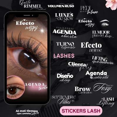 Pack Stickers Lash