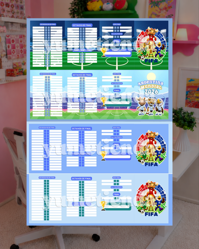 Diseño editable Fixture Mundial 2026