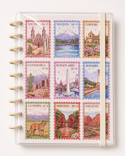 Cuaderno A5 - estampillas argentina