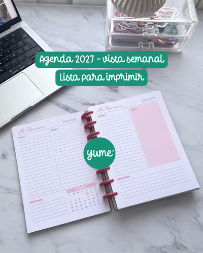 Kit Digital Agenda 2027 · Vista semanal - 2 días ✨
