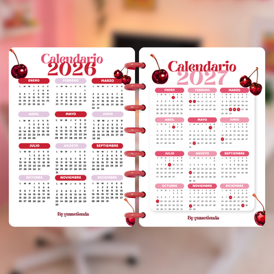 Cuaderno A5 - Cherry Pink