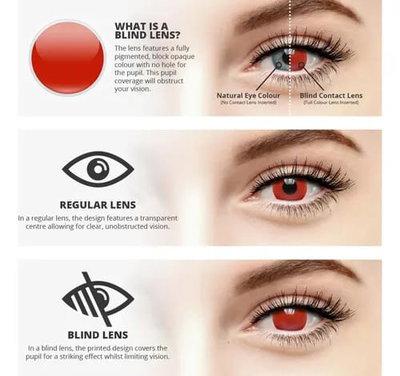 LENTES CONTACTO COSPLAY TOTAL RED