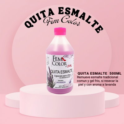 QUITA ESMALTE TRADICIONAL LAVANDA SIN ACETONA - 500 ML