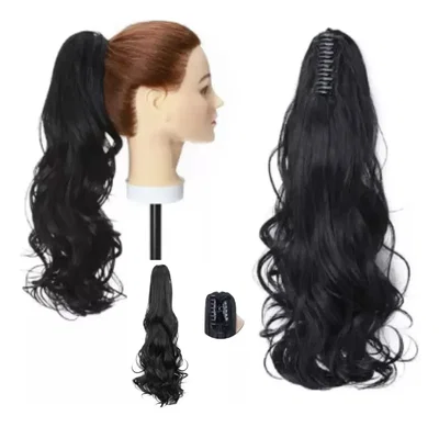 EXTENCION COLA DE CABALLO 65CM PONITAIL CON BROCHE