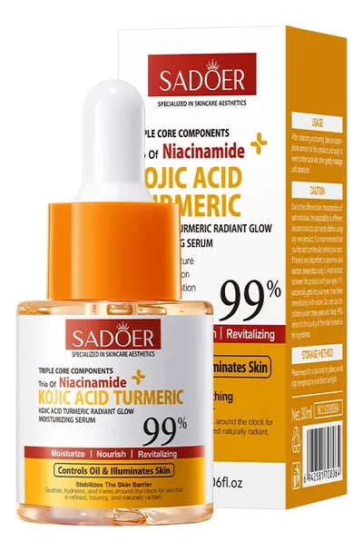 Sérum Facial Sadoer Cúrcuma Ácido Kójico Y Niacinamida 30ml