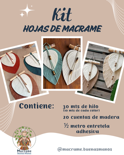 Kit hojas de macrame