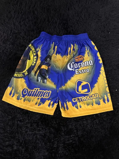 SHORT SUBLIMADO BOCA 10 Azul con amarillo