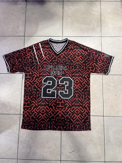 CAMISETA FLOW BKN 23 ESTAMPADA Roja