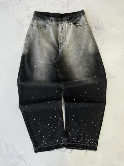 JEANS BAGGY BRILLOS Gris oscuro