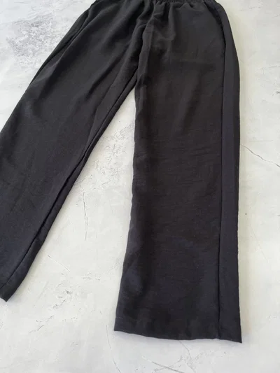 PANTALON DE LINO Negro
