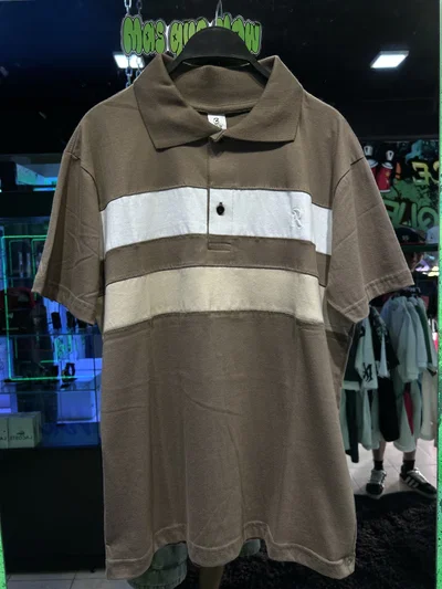 CHOMBA RAYAS Marron, blanco y beige