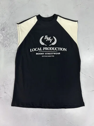 MUSCULOSA BMY PRODUCTION Negro c Crema