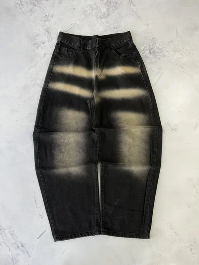 JEANS BAGGY LINEAS Negro