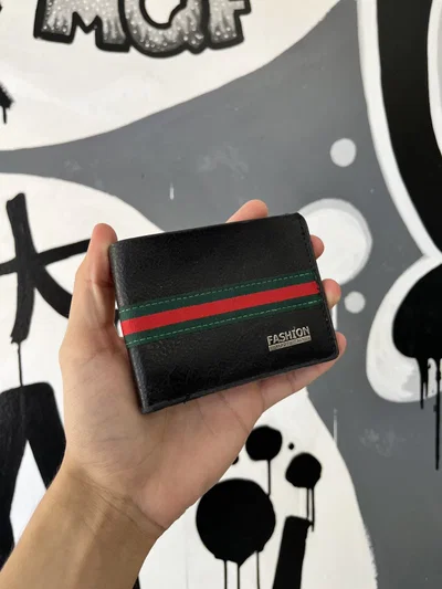 BILLETERA FASHION Negro c rojo
