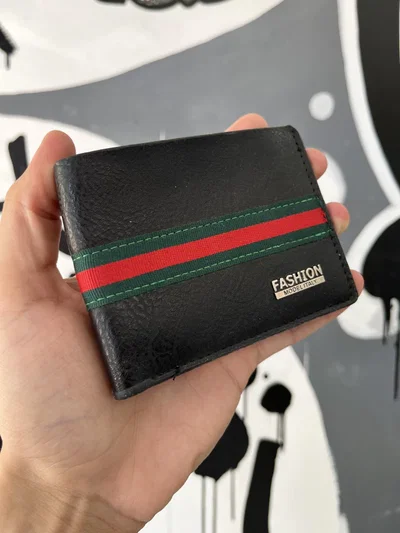 BILLETERA FASHION Negro c rojo