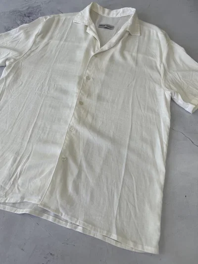 CAMISA CUELLO LINO Blanca