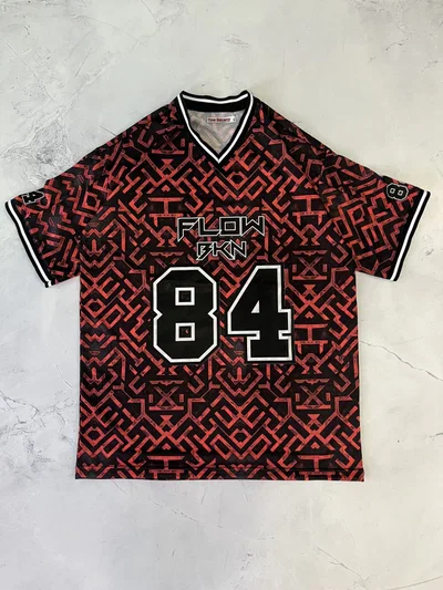 CAMISETA FLOW BKN 84 ESTAMPADA Roja