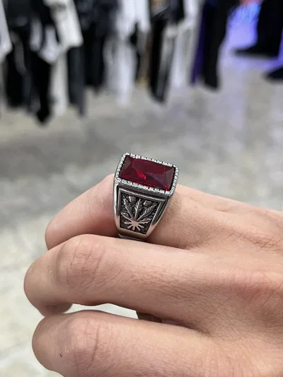 ANILLO PLANTA CON PIEDRA
