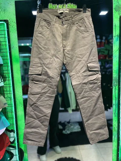 JEANS MOM CARGO Marron